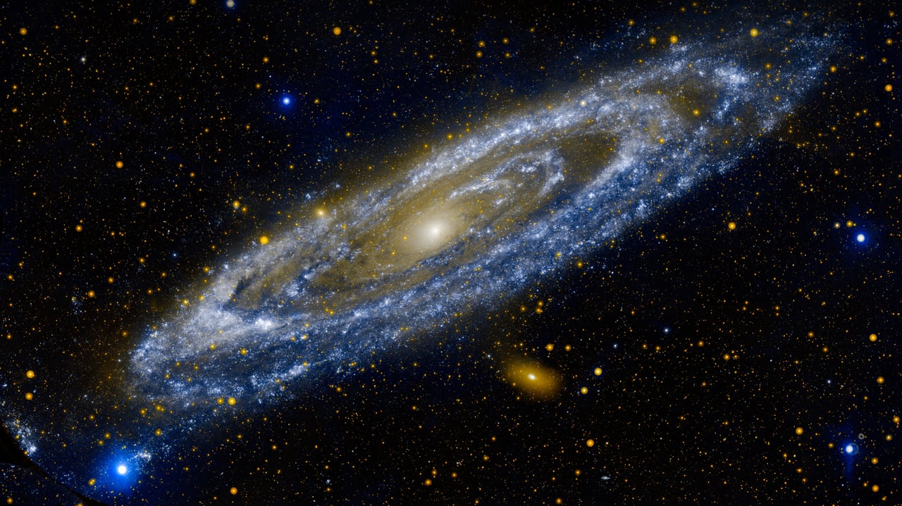 Andromeda galaxy (© NASA/JPL-Caltech) desktop wallpaper