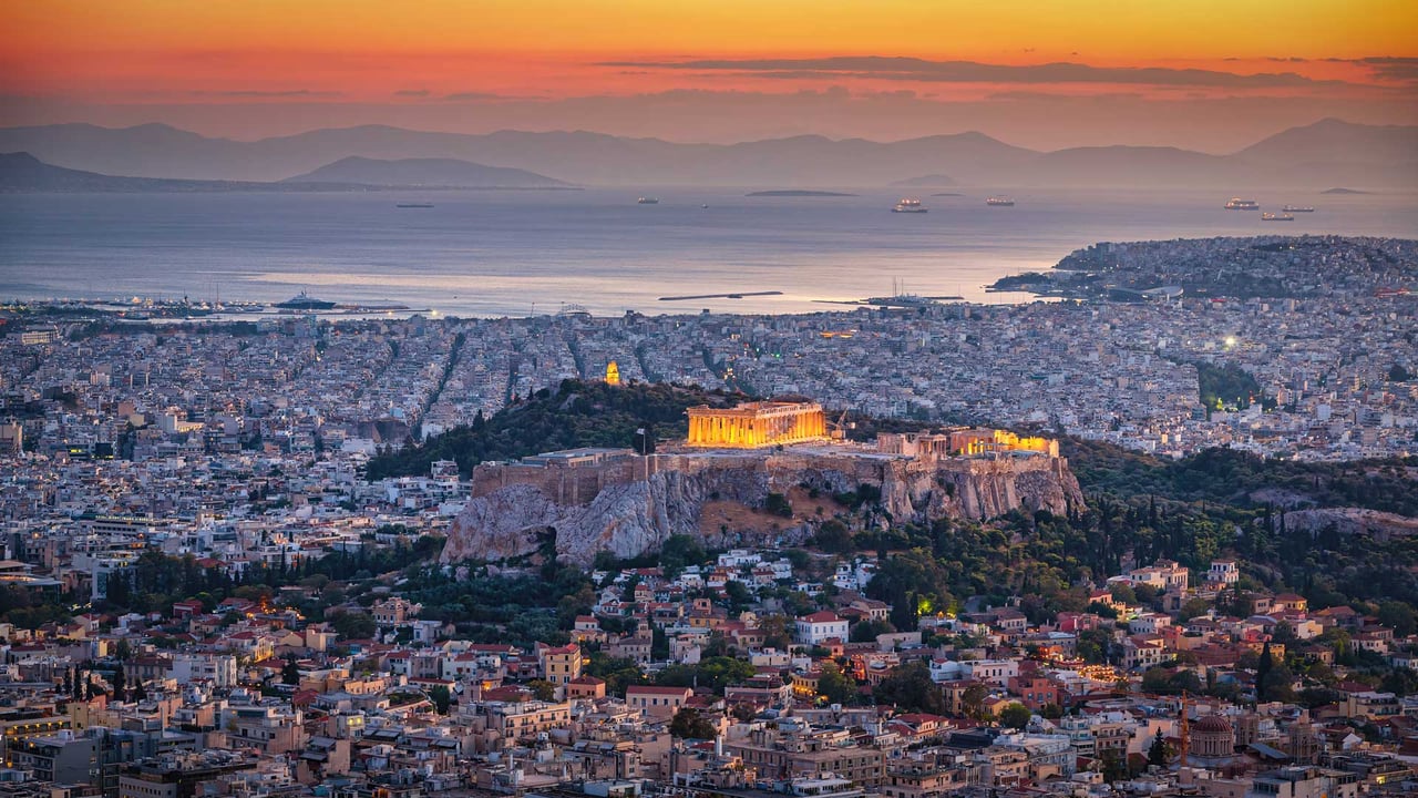 View over Athens and the Acropolis, Greece (© Mlenny/Getty Images) desktop wallpaper