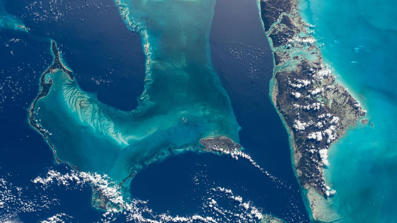 The Bahamas pictured from the International Space Station (© NASA) desktop wallpaper