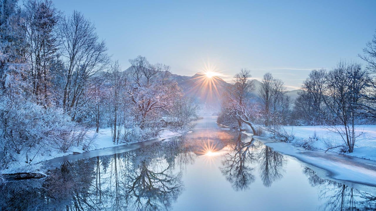 Loisach River at Lake Kochelsee, Bavaria, Germany (© Christian Back/eStock Photo) desktop wallpaper
