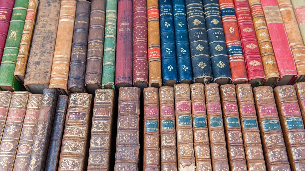 Livres anciens à Dijon, Bourgogne (© Jim Engelbrecht/DanitaDelimont.com) desktop wallpaper