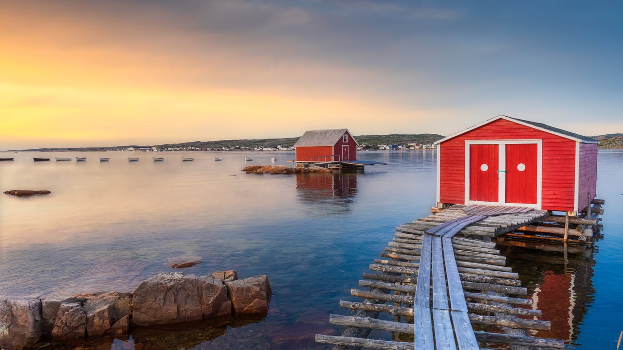 Fishing village of Tilting, Fogo Island, Newfoundland and Labrador, Canada (© FedevPhoto/Getty Images) desktop wallpaper