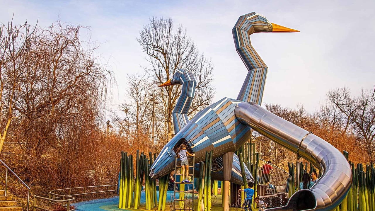 Chapman Adventure Playground in the Gathering Place, Tulsa, Oklahoma (© Susan Vineyard/Alamy) desktop wallpaper