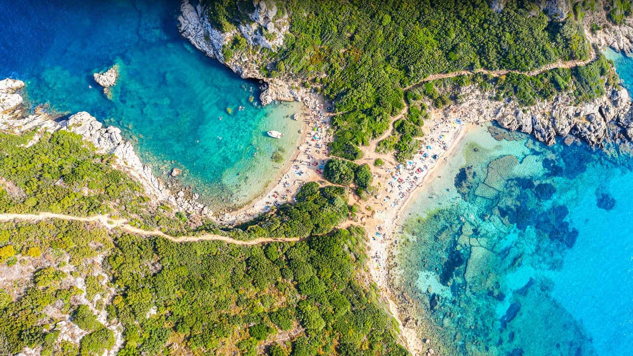 Porto Timoni beach, Corfu, Greece (© nantonov/Getty Images) desktop wallpaper