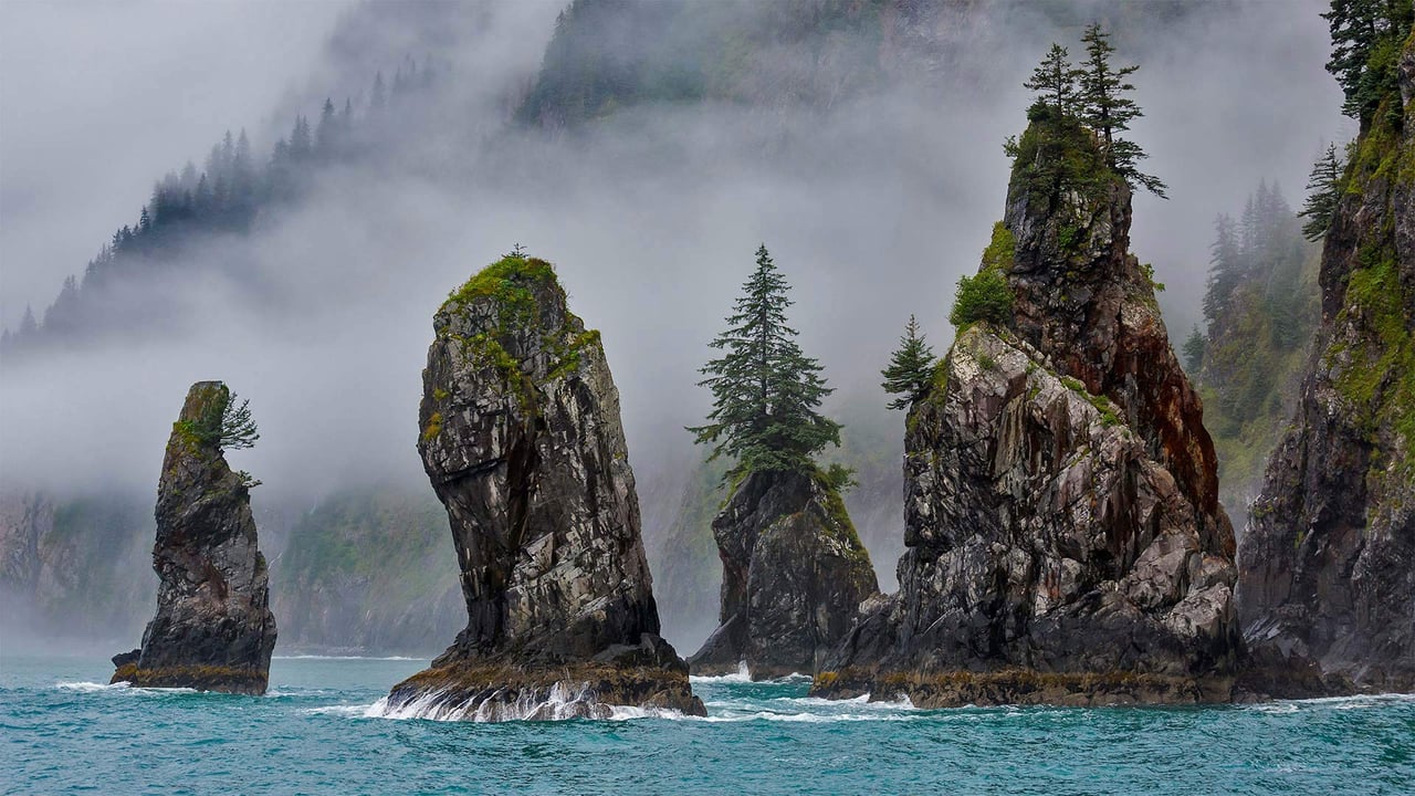 The Cove of Spires in Kenai Fjords National Park near Seward, Alaska (© Grant Ordelheide/Tandem Stills + Motion) desktop wallpaper