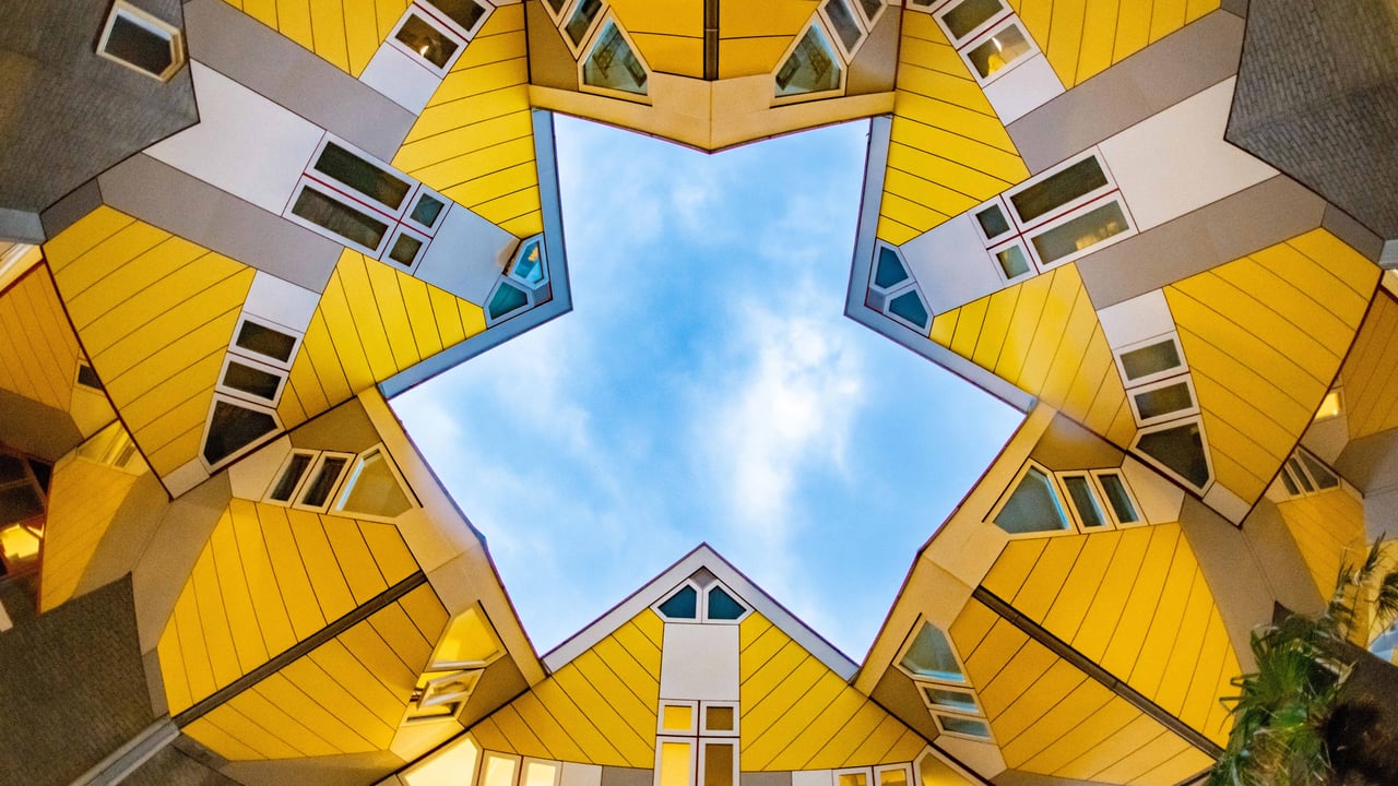 Cube houses in Rotterdam, the Netherlands (© Don Mennig/Alamy) desktop wallpaper