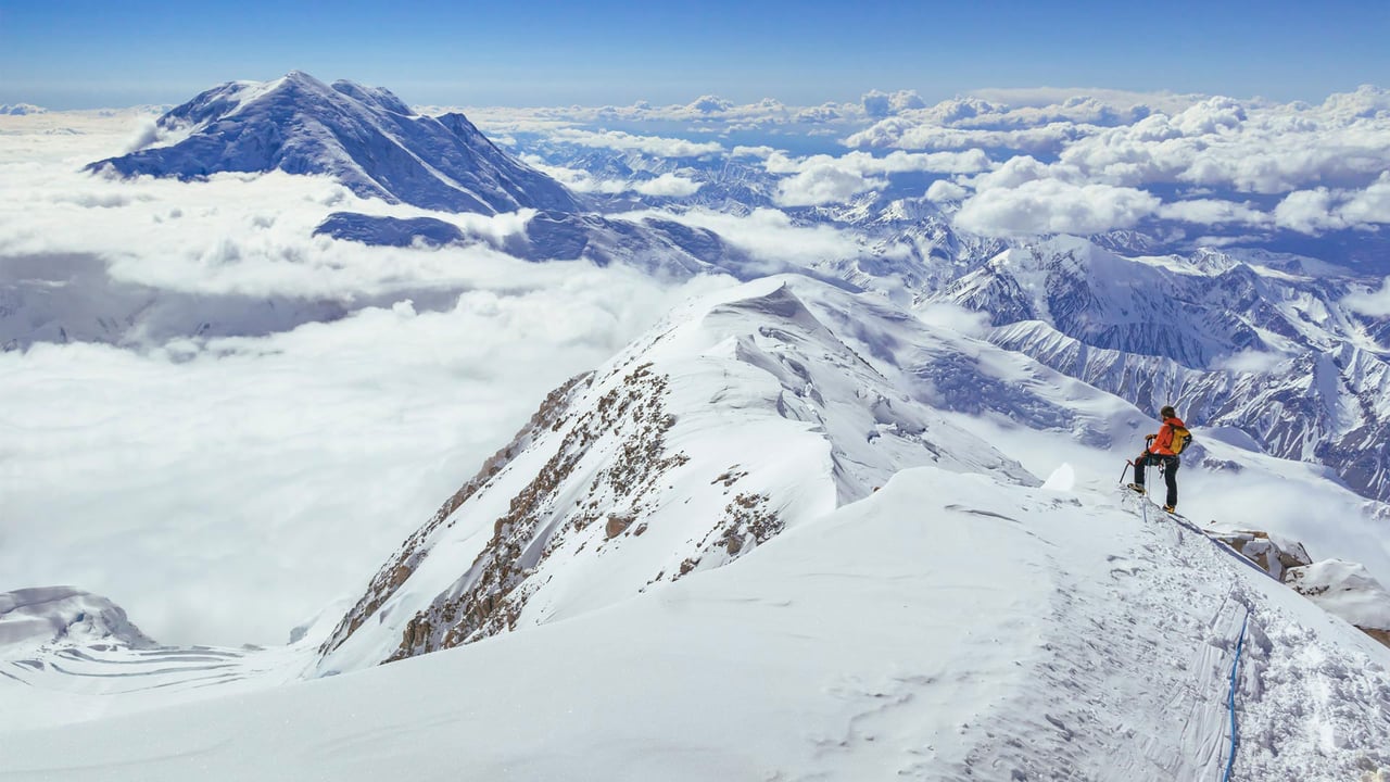Climber on Denali, Denali National Park, Alaska (© Andrew Peacock/Tandem Stills + Motion) desktop wallpaper