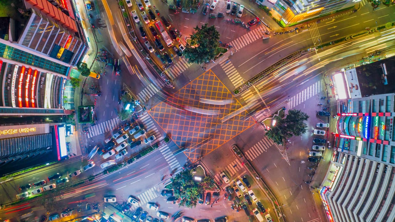 Aerial view of an intersection in Dhaka, Bangladesh (© Azim Khan Ronnie/Amazing Aerial Agency) desktop wallpaper
