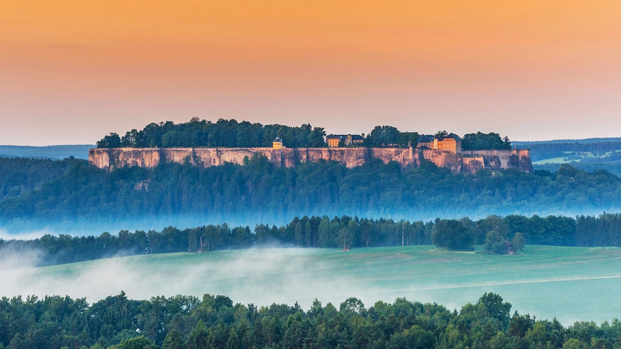 Königstein Fortress, near Dresden, Saxon Switzerland, Saxony, Germany (© Gunter Kirsch/Alamy Stock Photo) desktop wallpaper
