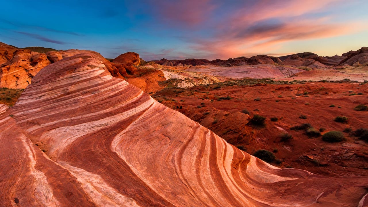Fire Wave, a rock formation in Valley of Fire State Park, Nevada (© Clint Losee/Tandem Stills + Motion) desktop wallpaper