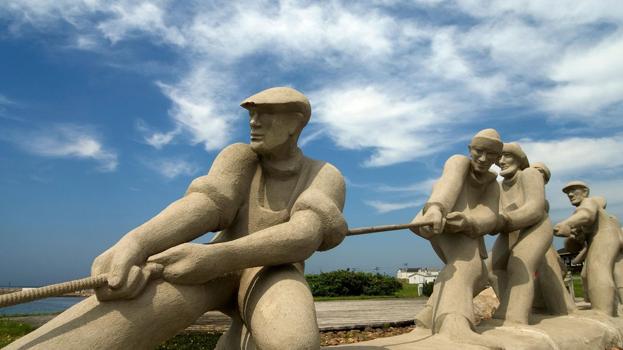 Fishermen Monument at L'Etang du Nord, Magdalen Islands, Que. (© Christian Goupi/Alamy Stock Photo) desktop wallpaper