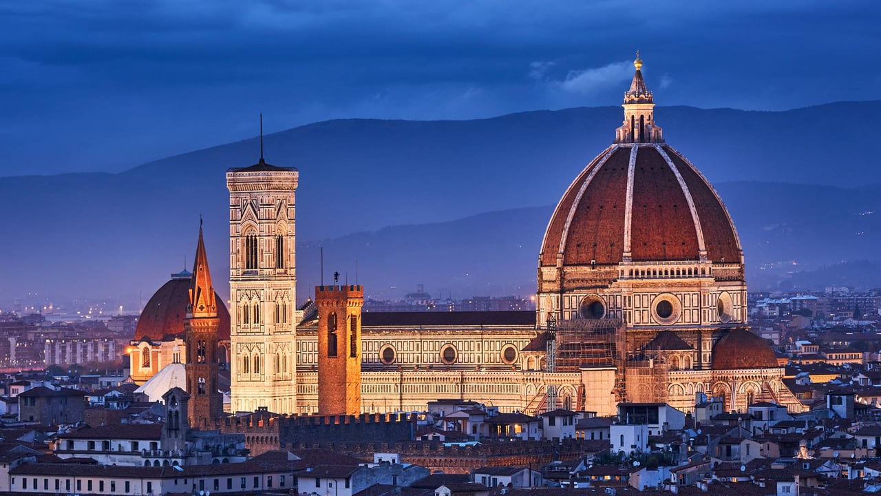 Duomo Santa Maria del Fiore at dusk, Florence, Italy (© Elena Pueyo/Getty Images) desktop wallpaper
