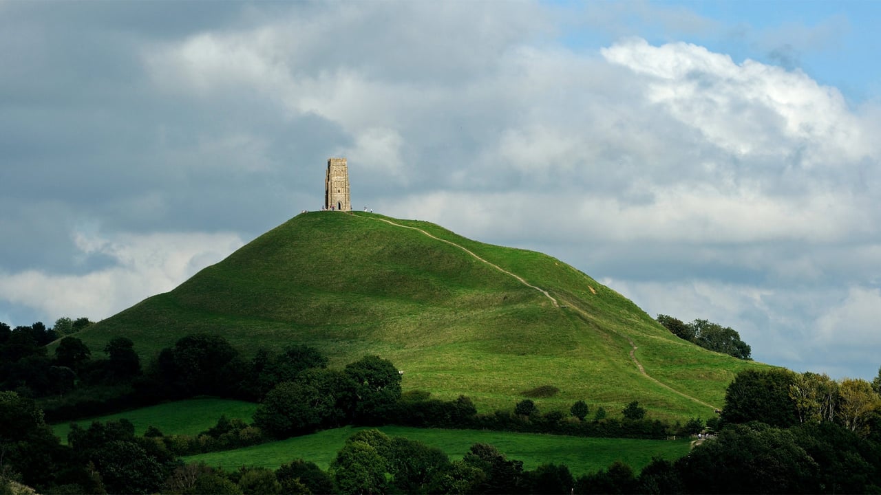 Glastonbury Tor and St. Michael's Tower in England for the start of the Glastonbury Festival (© Spraggon Photography/Getty Images Plus) desktop wallpaper