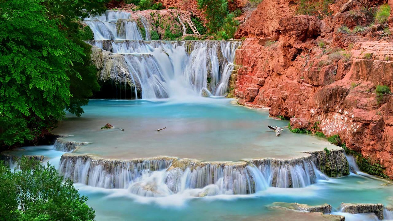 Beaver Falls on Havasu Creek in the Grand Canyon, Arizona (© Edwin Verin/Alamy) desktop wallpaper