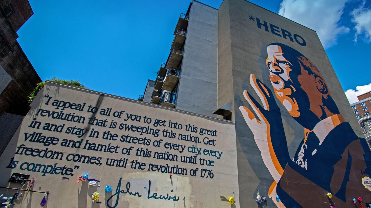John Lewis hero mural by Sean Schwab in the Sweet Auburn district of Atlanta, Georgia (© Ilene Perlman/Alamy) desktop wallpaper