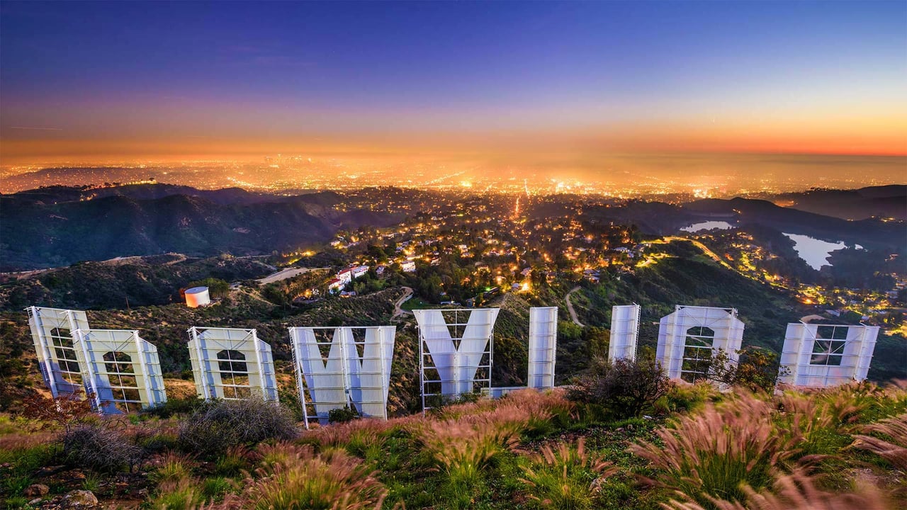 The Hollywood Sign overlooking Los Angeles, California (© Sean Pavone/Shutterstock) desktop wallpaper