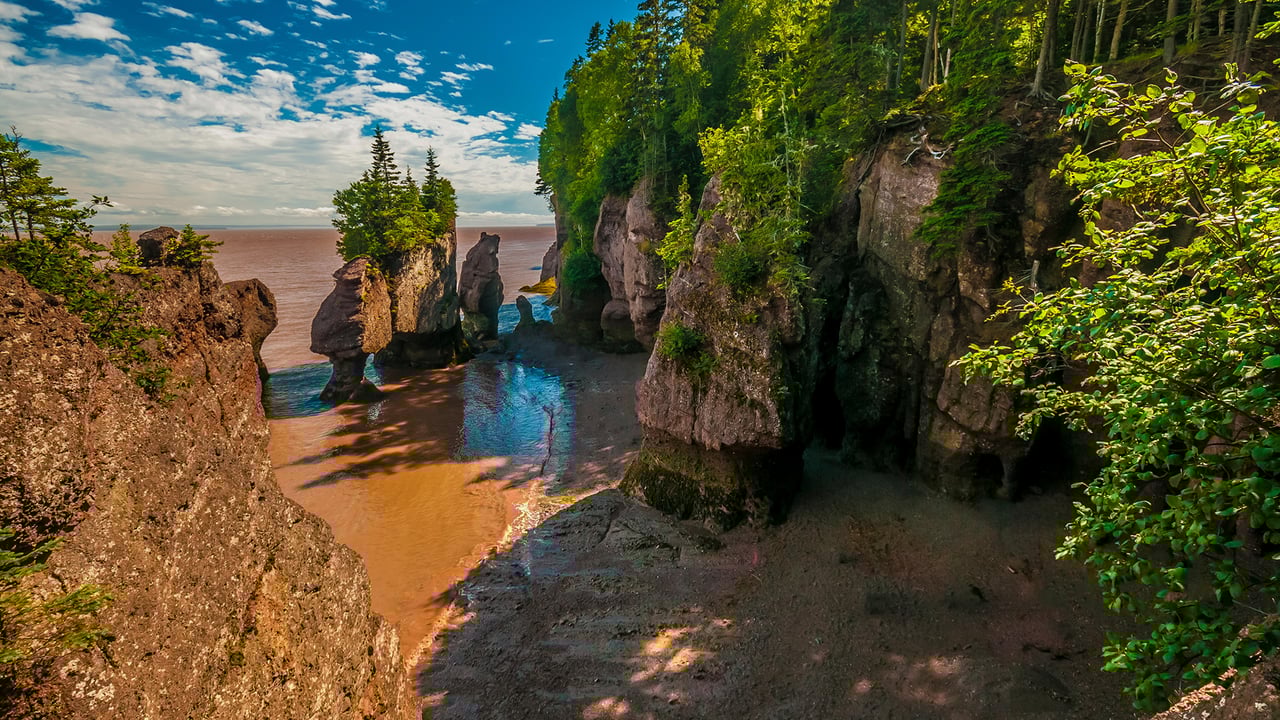 Geological site of Hopewell Rocks in New Brunswick (© YAY Media AS/Alamy) desktop wallpaper
