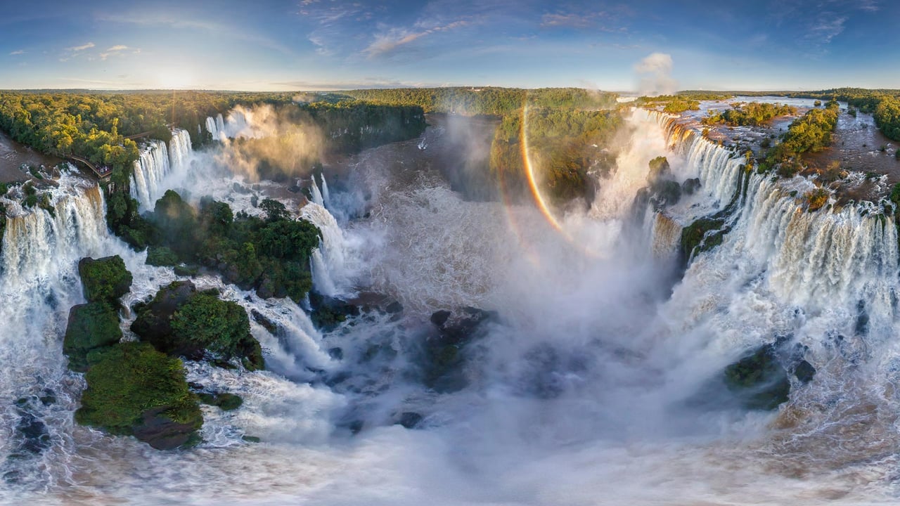 Iguazu Falls at the border of Argentina and Brazil (© AirPano LLC/Amazing Aerial Agency) desktop wallpaper