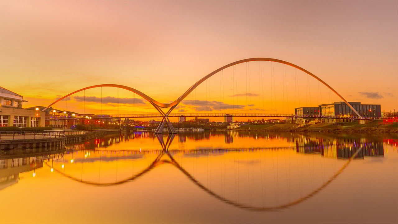 Infinity Bridge in Stockton-on-Tees, England (© Robert Smith/Alamy) desktop wallpaper
