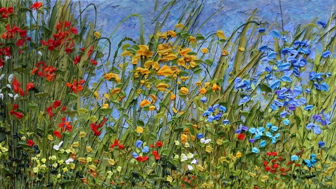 ‘Strolling the Biltmore,’ a painting by visually impaired artist Jeff Hanson (© Jeff Hanson Art) desktop wallpaper