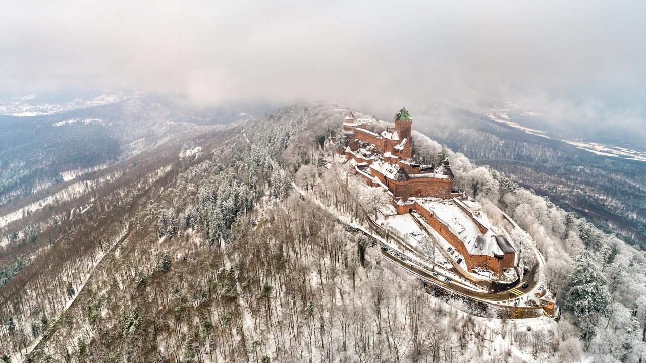 Château du Haut-Kœnigsbourg, Alsace, France (© Leonid Andronov/Shutterstock) desktop wallpaper