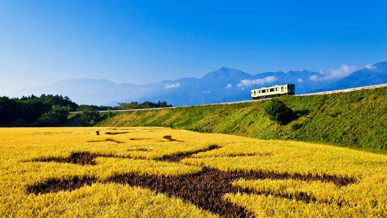 「秋の小海線」山梨県, 北杜市 (© Masanori Yamanashi/SIME/eStock Photo) desktop wallpaper