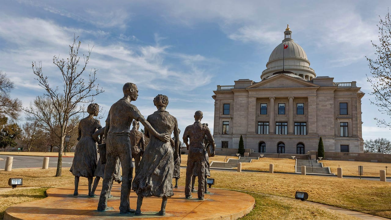 'Testament: The Little Rock Nine Monument,' Little Rock, Arkansas (© Rex Lisman/Getty Images) desktop wallpaper