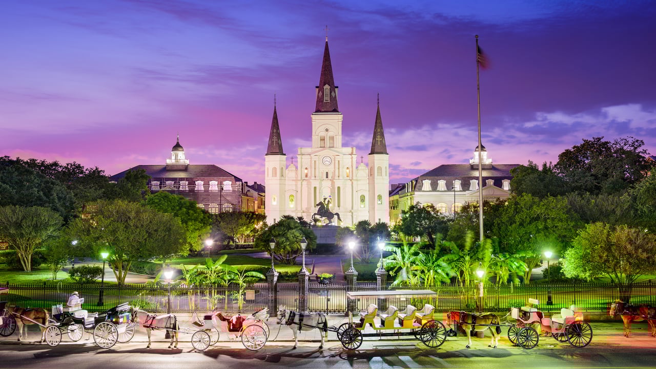 Jackson Square, New Orleans, Louisiana (© SeanPavonePhoto/Getty Images) desktop wallpaper