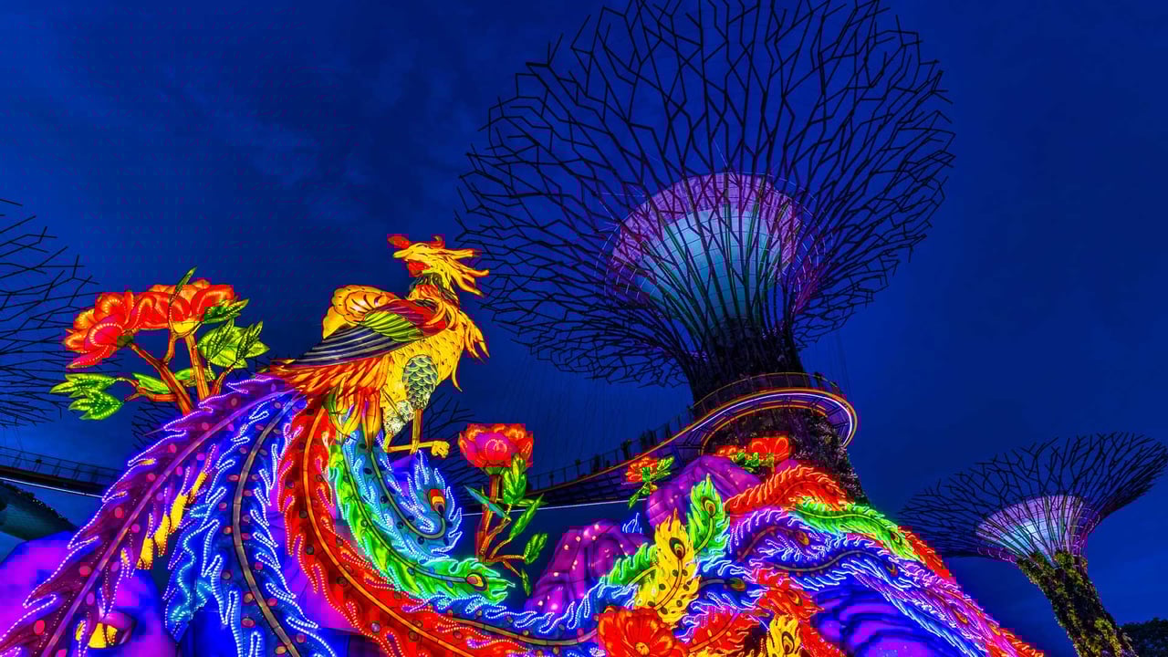 Mid-Autumn Festival in Gardens by the Bay, Singapore (© Victor Y. Zhuo/Alamy) desktop wallpaper