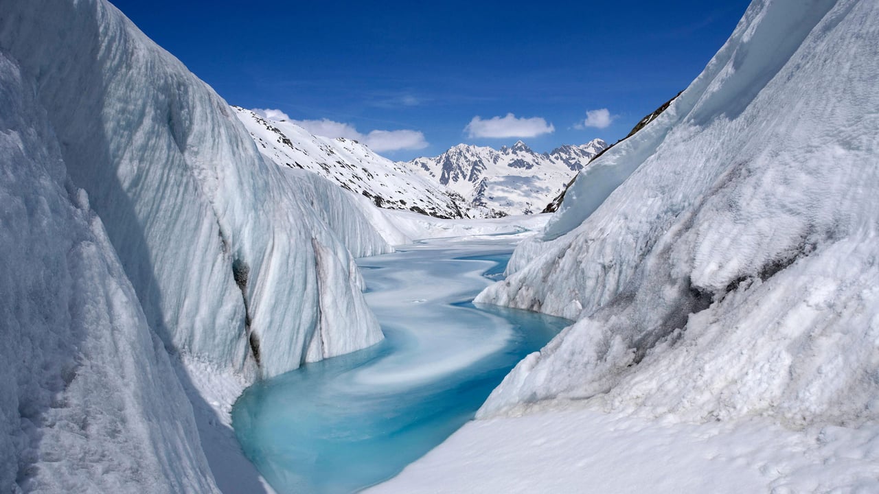 勃朗峰上的冰海,夏慕尼,法国 (© Hagenmuller Jean-François/Hemis/Alamy) desktop wallpaper