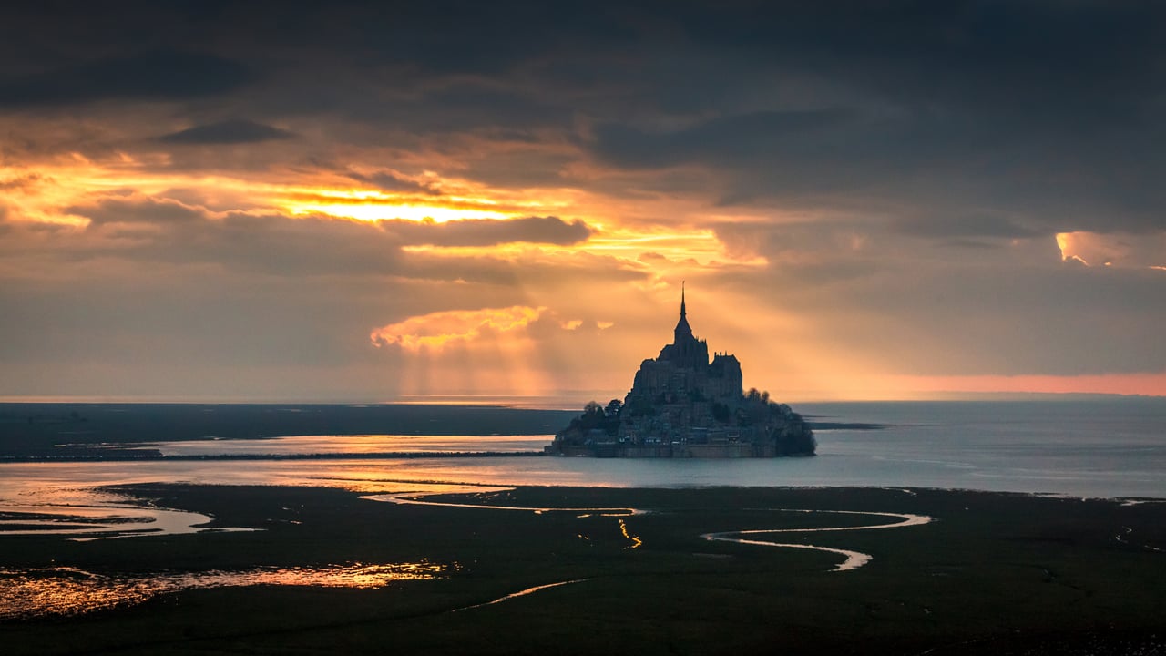 Mont-Saint-Michel, Normandy, France (© Mathieu Rivrin/Getty Images) desktop wallpaper