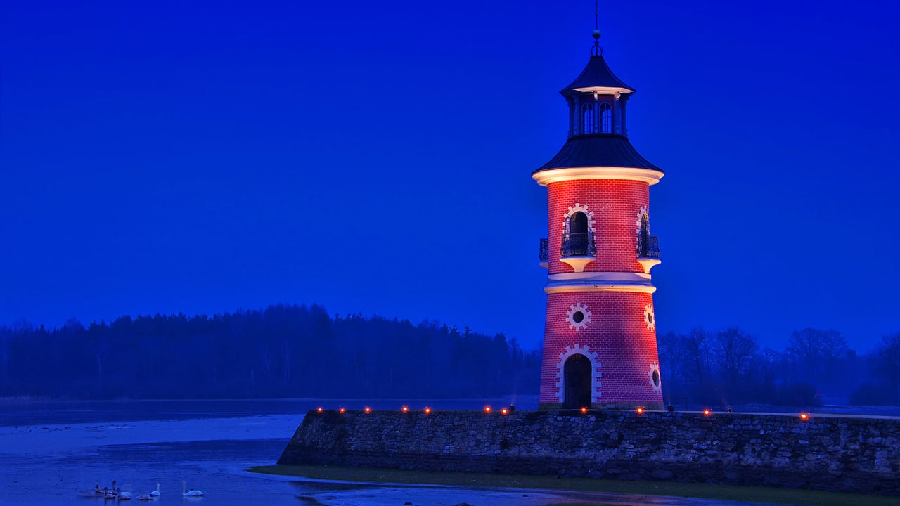 Leuchtturm in Moritzburg, Sachsen, Deutschland (© LianeM/Alamy Stock Photo) desktop wallpaper