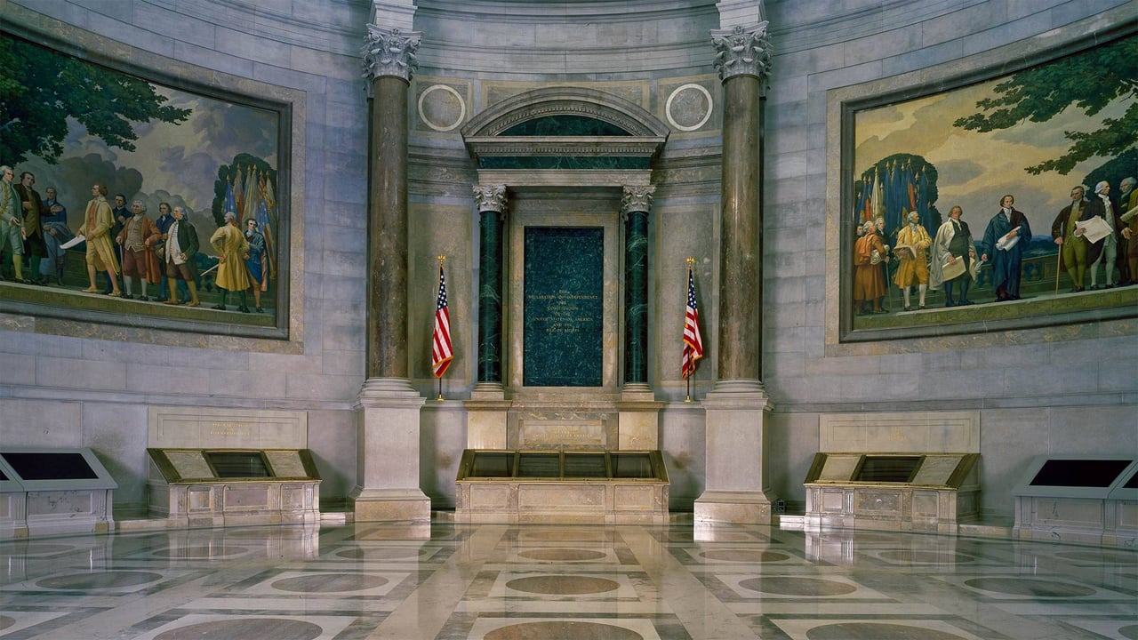The US Constitution and the Declaration of Independence on display in the National Archives, Washington, DC (© Carol M. Highsmith/Buyenlarge/Getty Images) desktop wallpaper