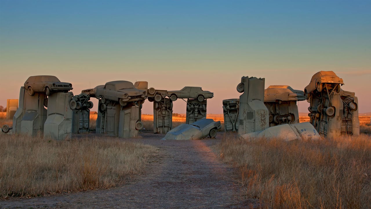 Carhenge, created by Jim Reinders near Alliance, Nebraska (© Charlie Summers/Minden Pictures) desktop wallpaper