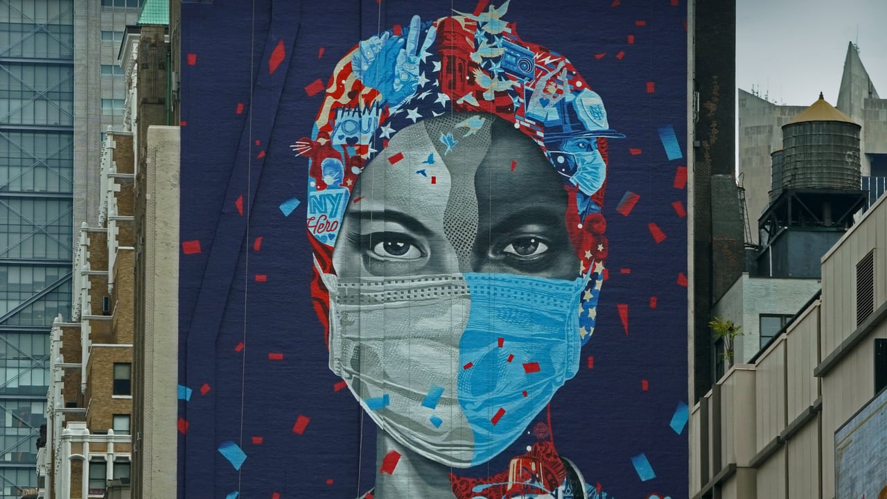 'Now & Forever,' a mural by Tristan Eaton honoring health care workers, May 11, 2020, in New York City (© Timothy A. Clary/AFP via Getty Images) desktop wallpaper