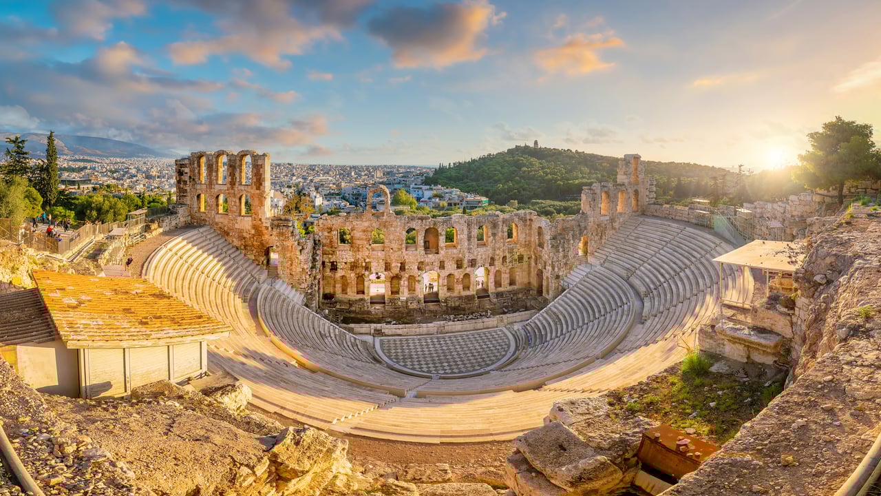 Odeon of Herodes Atticus, Acropolis of Athens, Greece (© f11photo/Getty Images) desktop wallpaper