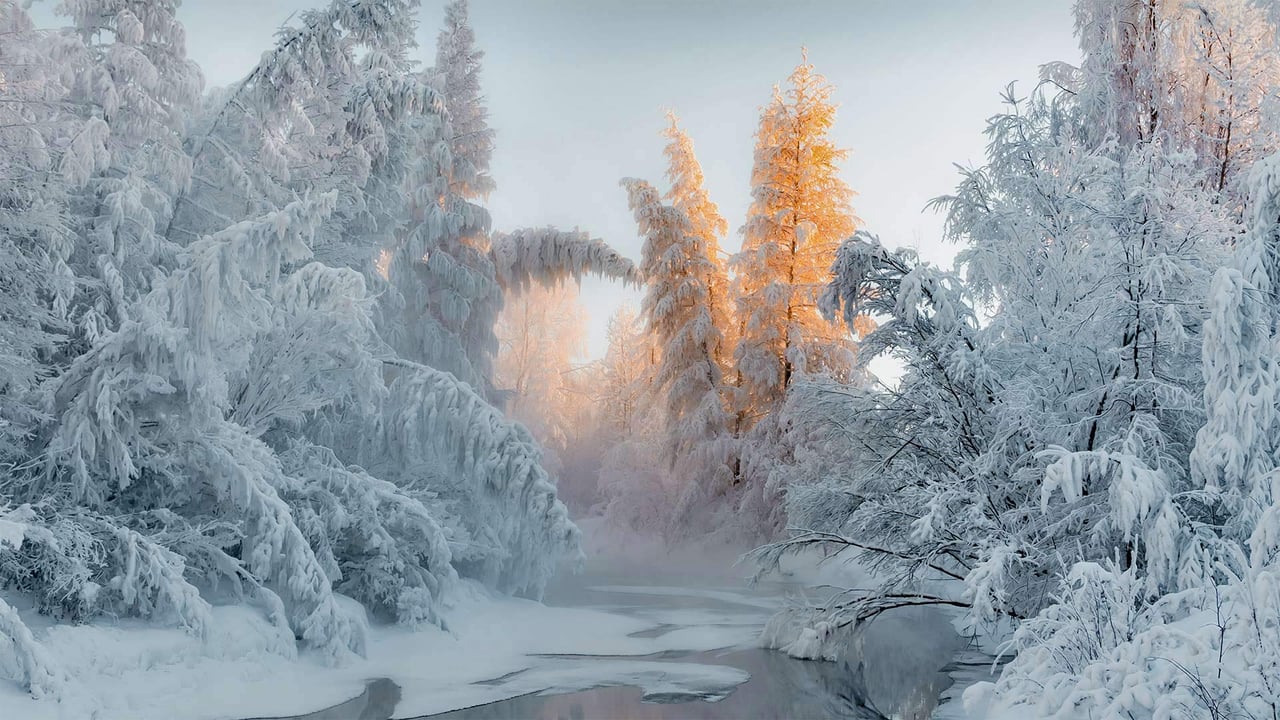 Winter in Oymyakon, Russia (© Alexandr Berdicevschi/Getty Images) desktop wallpaper