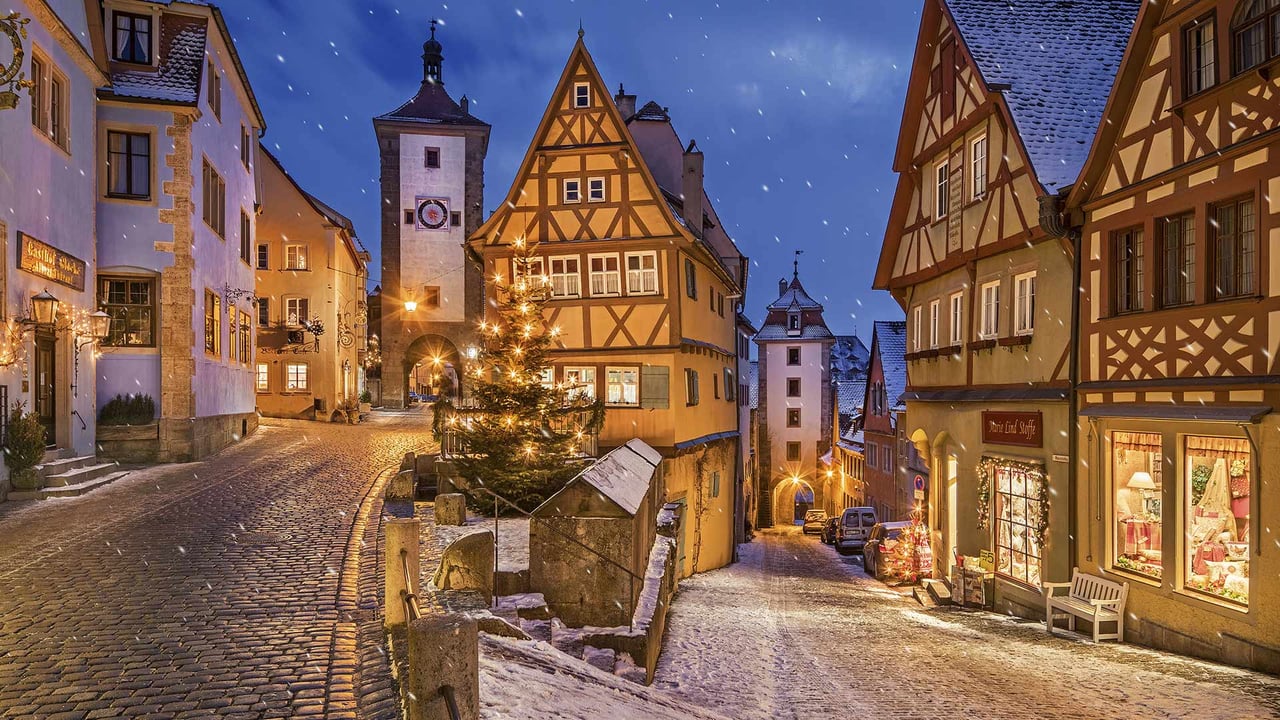 Das Plönlein mit dem Sieberstor und Kobolzeller Tor, Rothenburg ob der Tauber, Bayern, Deutschland (© Reinhard Schmid/Huber/eStock Photo) desktop wallpaper