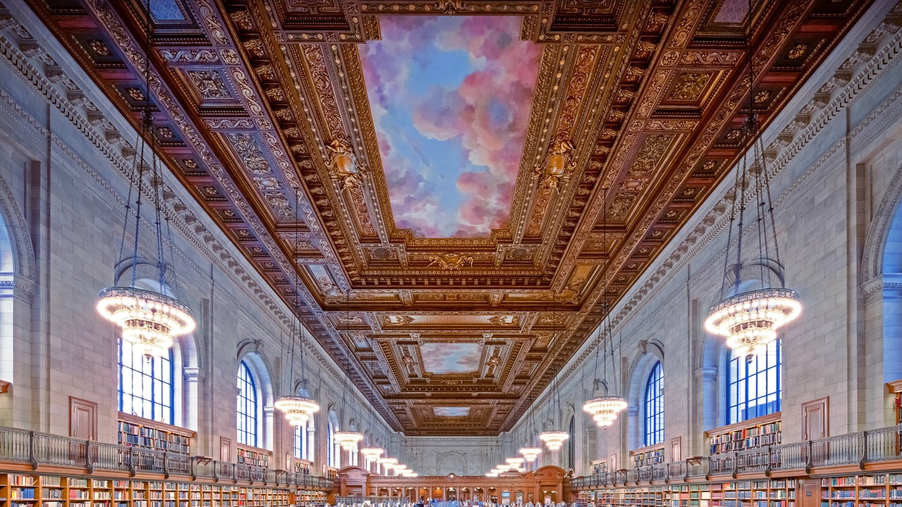 The Rose Main Reading Room, New York Public Library, USA (© Sascha Kilmer/Getty Images) desktop wallpaper