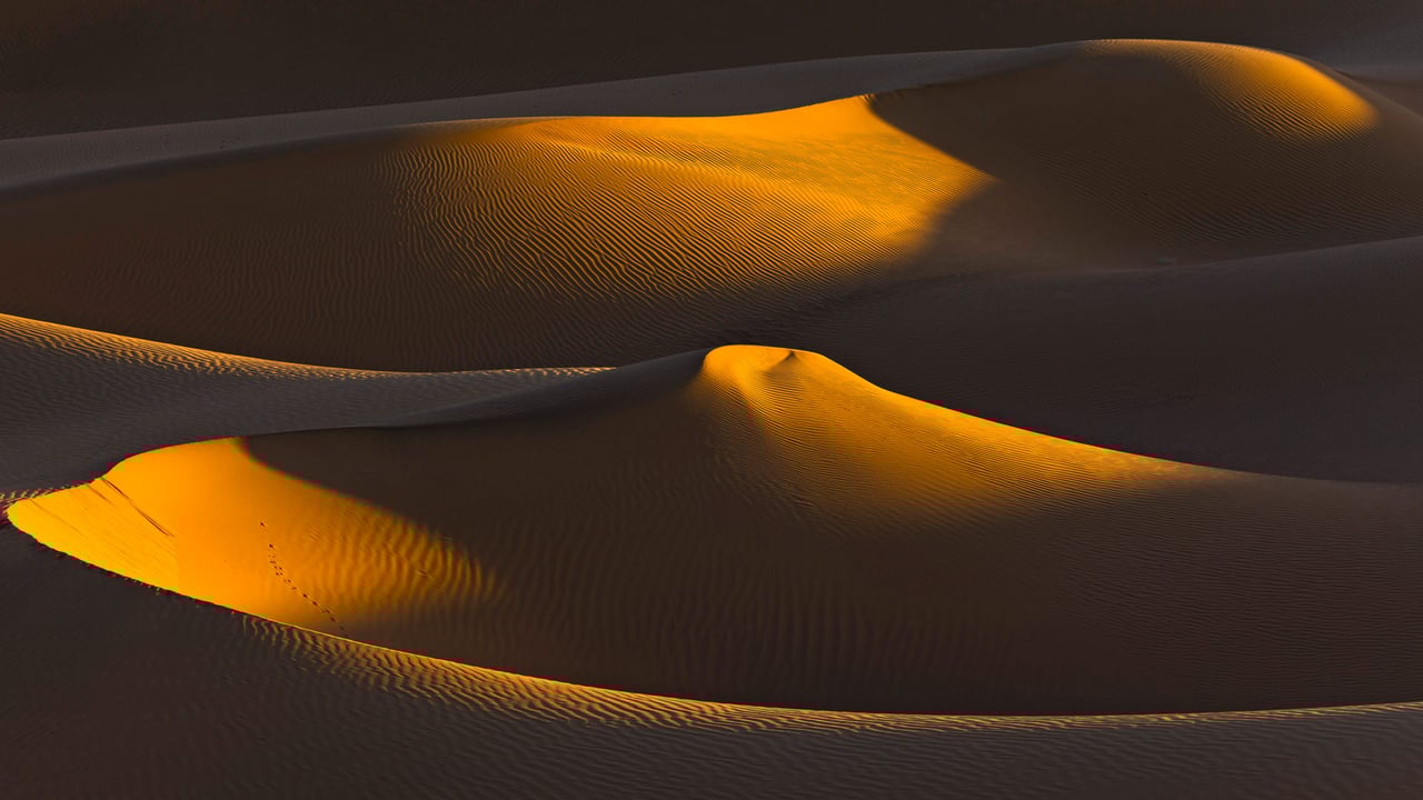 Last rays of sun on a group of dunes, Sahara, Algeria (© AWL Images/DanitaDelimont.com) desktop wallpaper