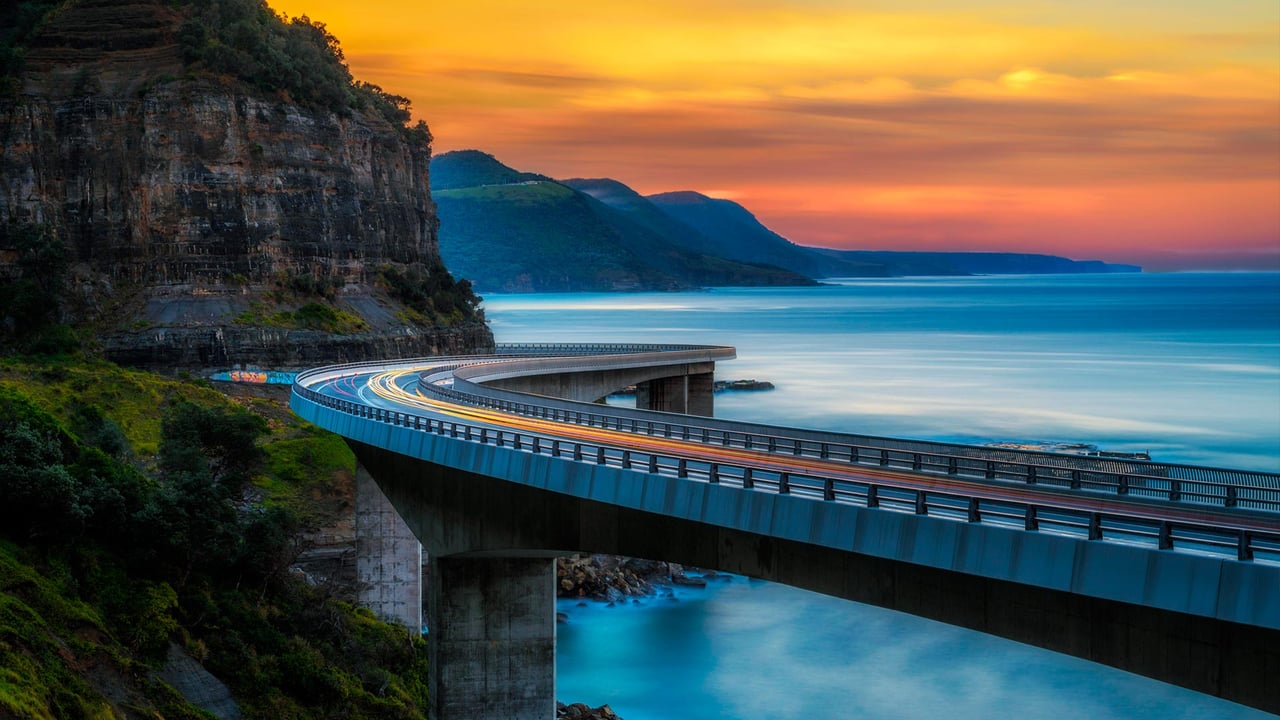 澳大利亚太平洋海岸的海崖大桥 (© Nick Fox/Alamy) desktop wallpaper