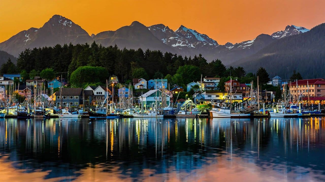 View of the harbor in Sitka, Alaska (© Blaine Harrington III/Alamy) desktop wallpaper