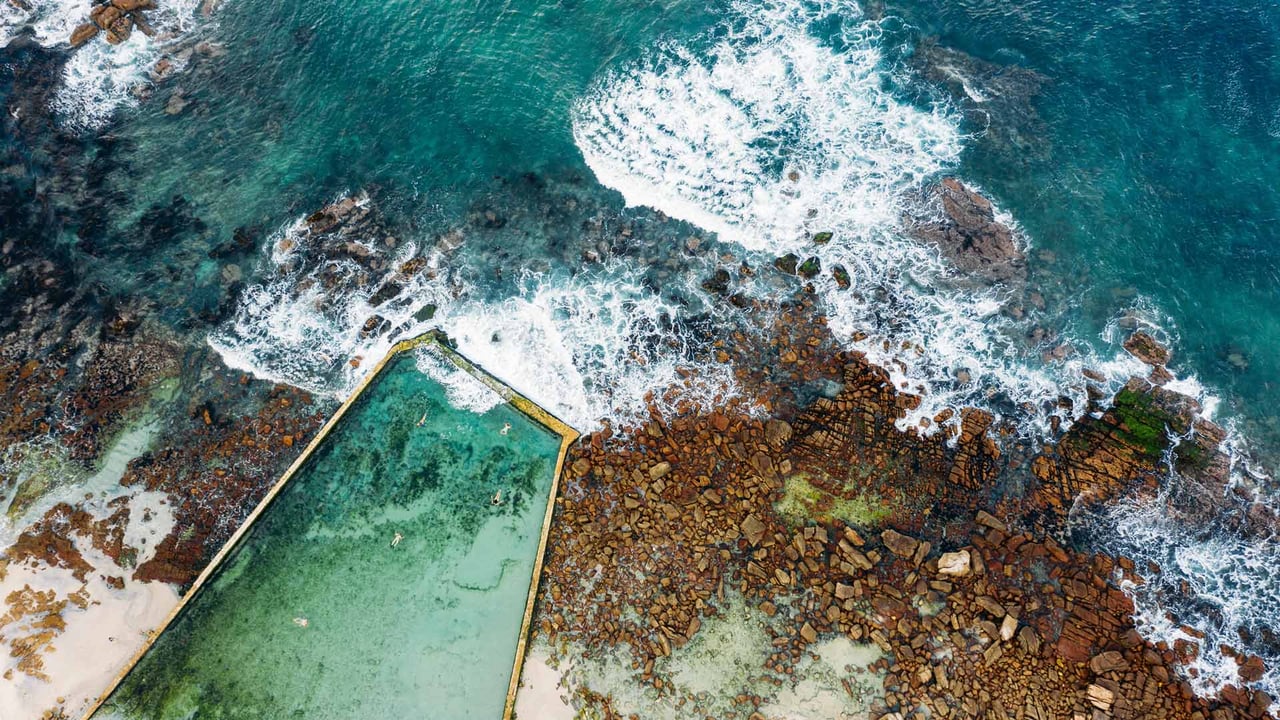 St. James Tidal Pool, Cape Town, South Africa (© AmazingAerialAgency/Adobe) desktop wallpaper
