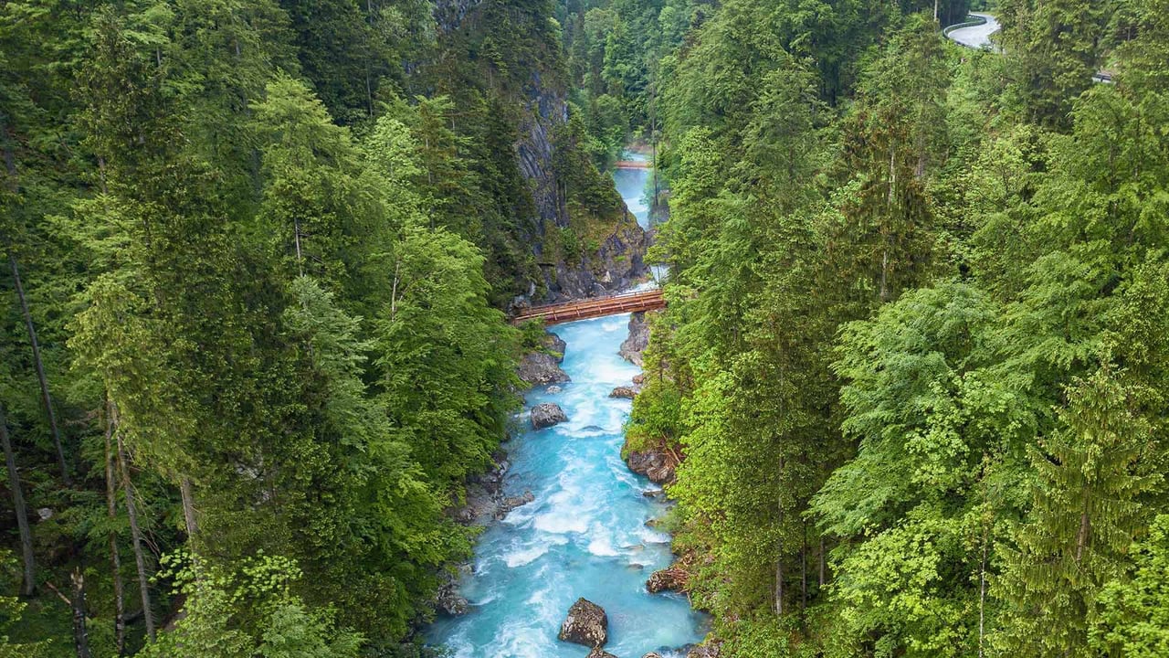 Steyr River, Austria (© guenterguni/Getty Images) desktop wallpaper