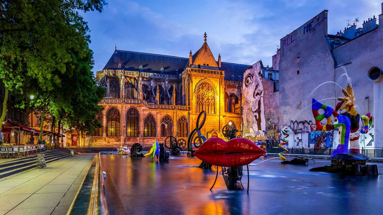 Stravinsky Fountain in Paris, France (© Alessandro Saffo/eStock Photo) desktop wallpaper