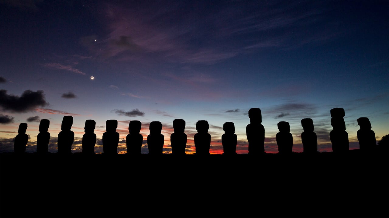 Moai statues on Easter Island, Chile (© Karine Aigner/Tandem Stills + Motion) desktop wallpaper