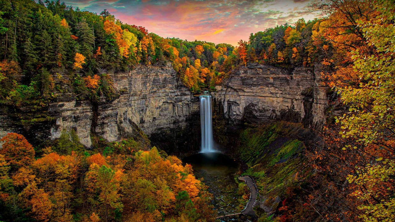 Taughannock Falls State Park in Trumansburg, New York (© Paul Massie Photography/Getty Images) desktop wallpaper