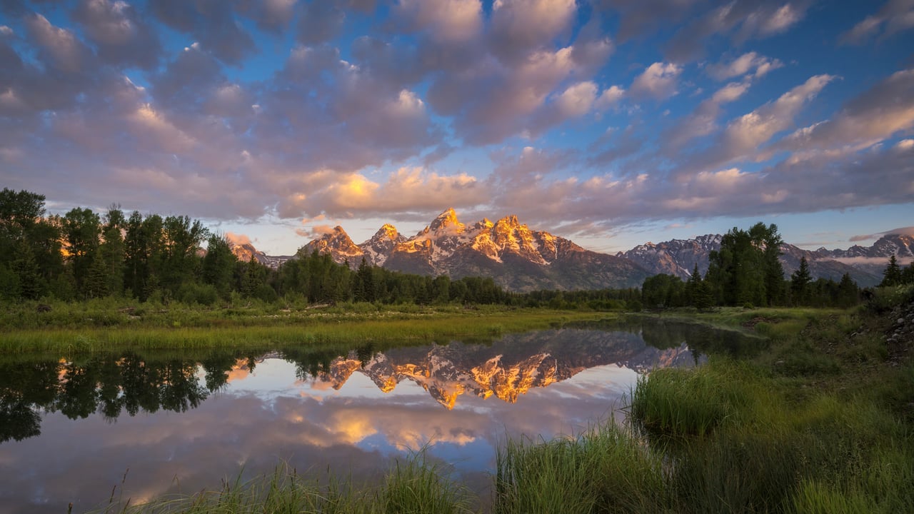 Sunrise at Grand Teton National Park, Wyoming (© Kurt Budliger/Tandem Stills + Motion) desktop wallpaper