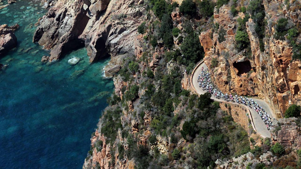 Cyclists in the 2013 Tour de France, Corsica, France (© Pascal Pochard-Casabianca/AFP via Getty Images) desktop wallpaper