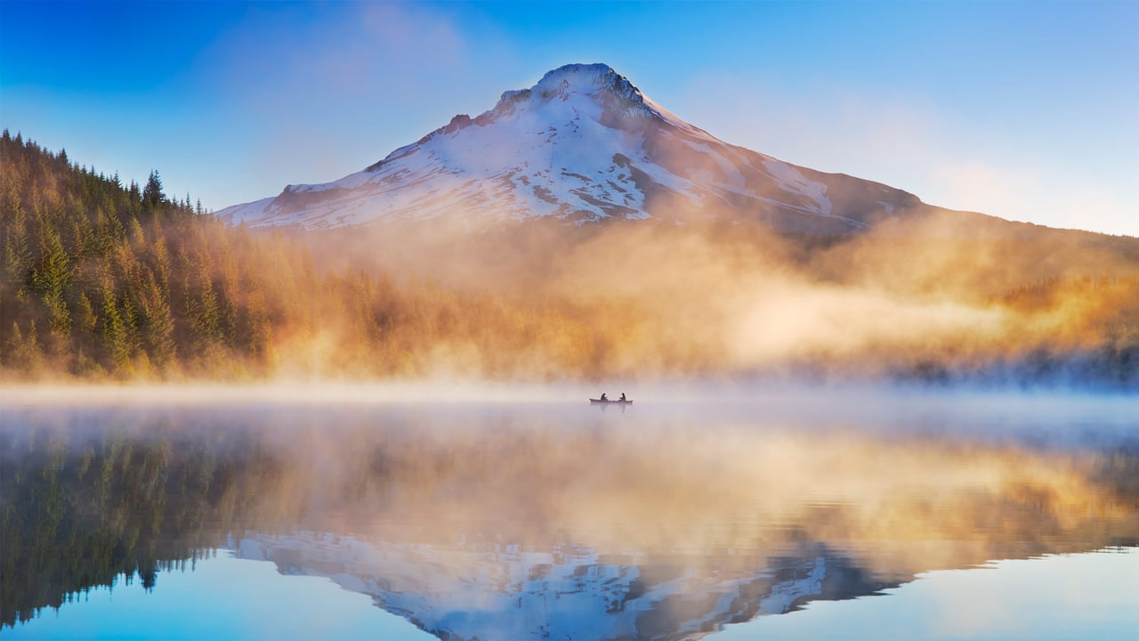 Trillium Lake in Mount Hood National Forest, Oregon (© Frank Krahmer/Getty Images) desktop wallpaper